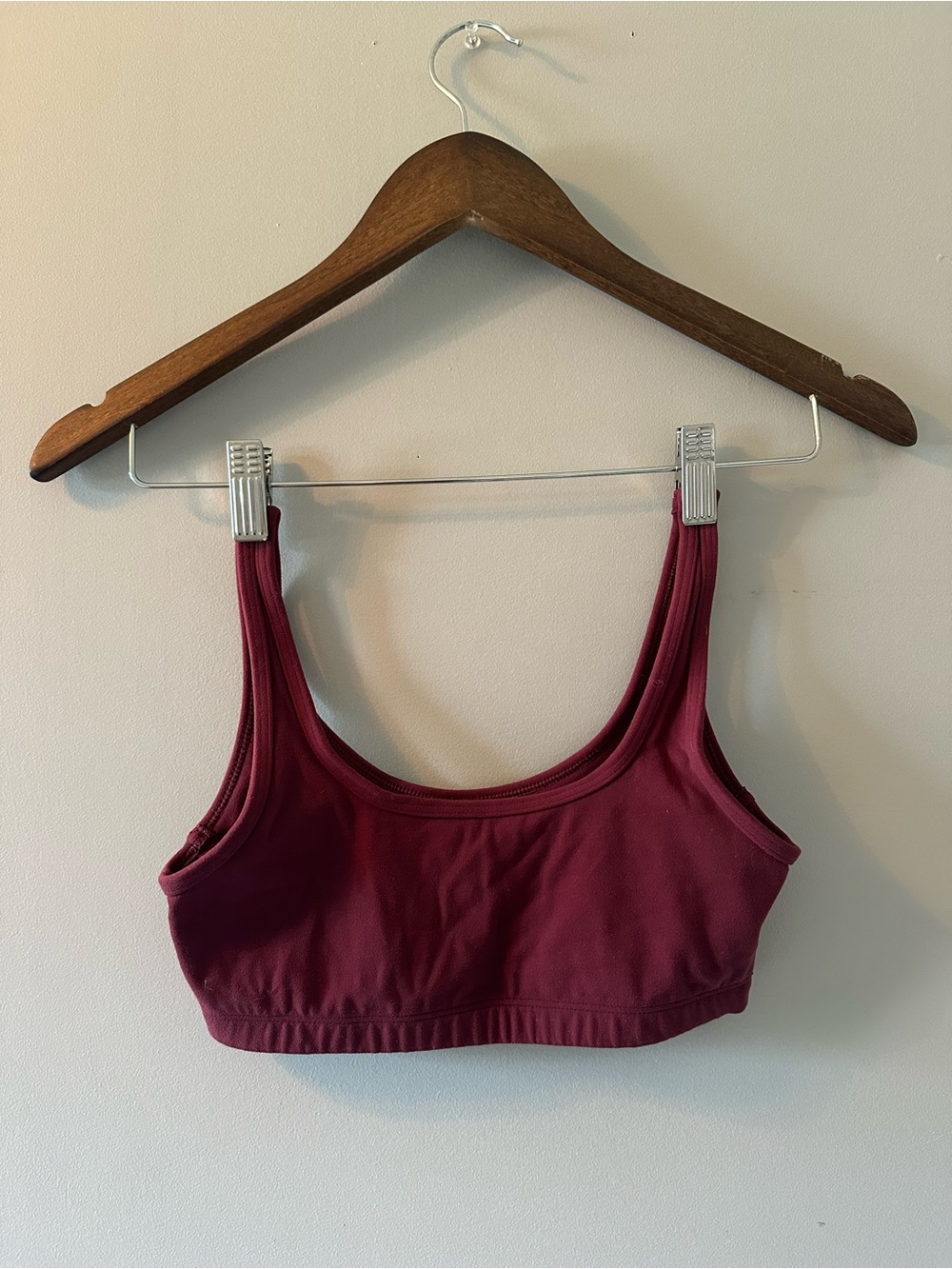 Aritzia Scoop Bralette in Deep Wine